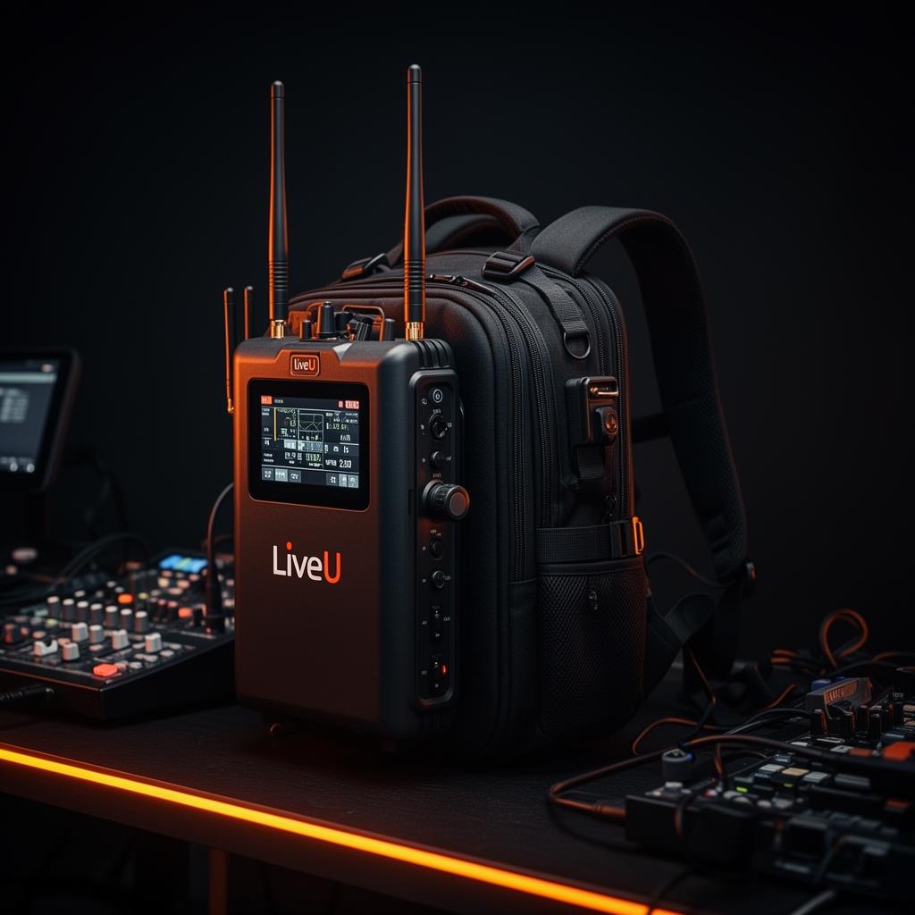 LiveU bonded cellular live streaming backpack unit available for rental in Cyprus