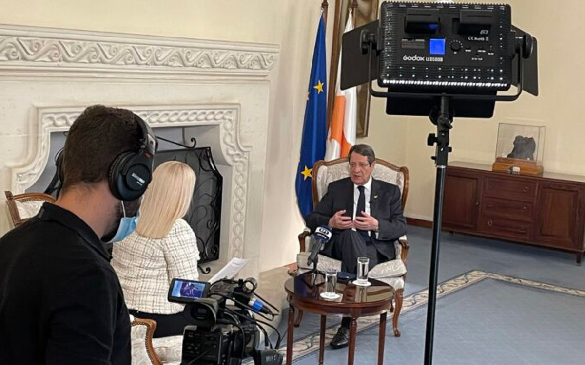 Exclusive interview from the President of Cyprus for ERT Greece